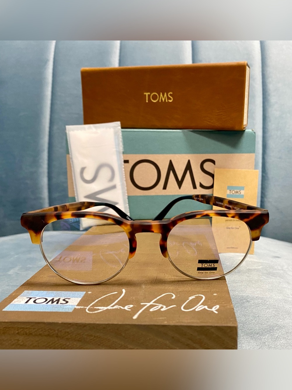 Brand New TOMS Round Celeste Brown Tortoise Matte Eyeglasses Unisex